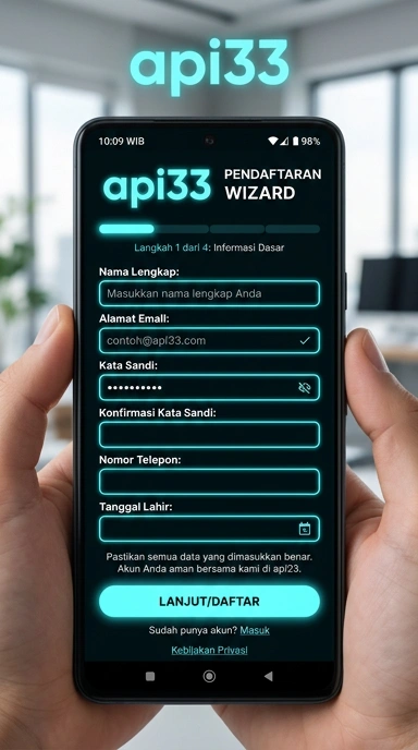 Tampilan halaman daftar api33