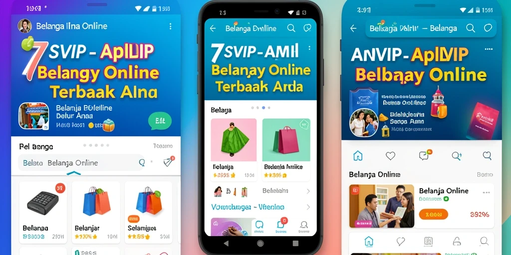 Tampilan antarmuka aplikasi 7SVIP untuk belanja online.