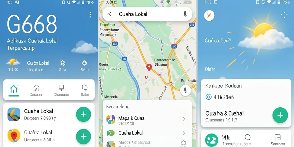 Tampilan antarmuka G668 dengan fitur cuaca lokal yang lengkap.